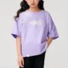 Camiseta com logotipo “Roxo”