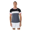 Camiseta de manga curta Match “Cinza Branco Preto”