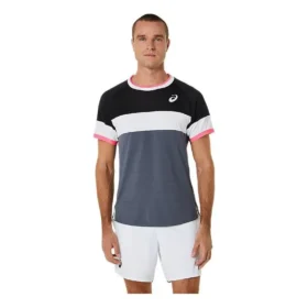 Camiseta de manga curta Match “Cinza Branco Preto”