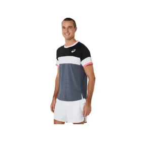 Camiseta de manga curta Match “Cinza Branco Preto”