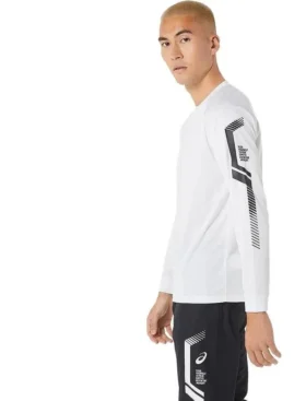 Camisola de manga comprida com logótipo “Branco”