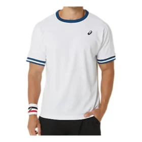 Camisola de manga curta clássica “White Blue”