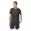 Camisola de manga curta com estampado Suminagashi “Graphite Grey”