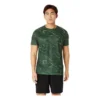 Camisola de manga curta com estampado Suminagashi “Serpentine Green”