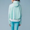 Casaco com mangas em forma de asa de morcego “Lake Blue”