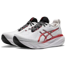 Gel-Nimbus 25 “Branco Clássico Vermelho”