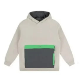 Hoodie Sherpa com blocos de cor “Beige”