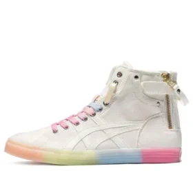 Sapatos Retro Casual de Canos Altos Double Clutch Branco Leite “Branco Rosa”
