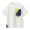 T-shirt com bolso com logótipo “Branco”