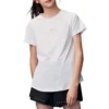 T-shirt com logótipo “Branco Rosa Cinza”