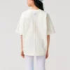 T-shirt com logótipo e flores “Branco”