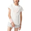T-shirt com logótipo “White Pink”