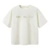 T-shirt com vários logótipos “Branco Bege”