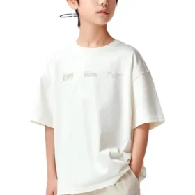 T-shirt com vários logótipos “Branco Bege”
