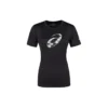 T-shirt de manga curta com grafismo em espiral Tamanhos asiáticos “Performance Black”