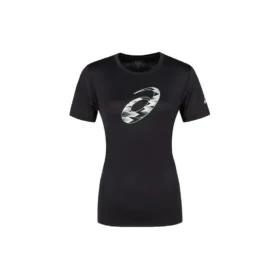 T-shirt de manga curta com grafismo em espiral Tamanhos asiáticos “Performance Black”