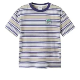 T-shirt às riscas “Beige Blue”
